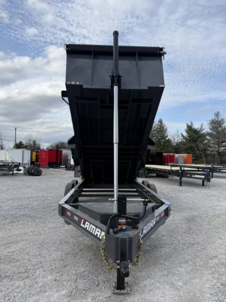 New 2026 Lamar 7x16  (4FT WALLS) DUMP TRAILER 16 GVWR Telescopic Dump