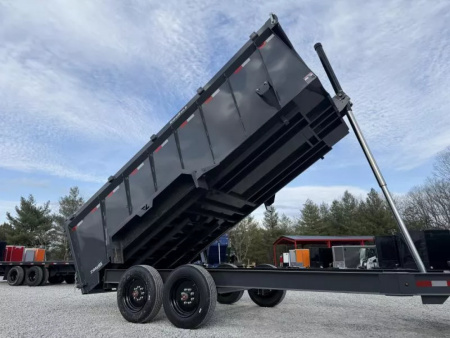 New 2026 Lamar 7x16  (4FT WALLS) DUMP TRAILER 16 GVWR Telescopic Dump