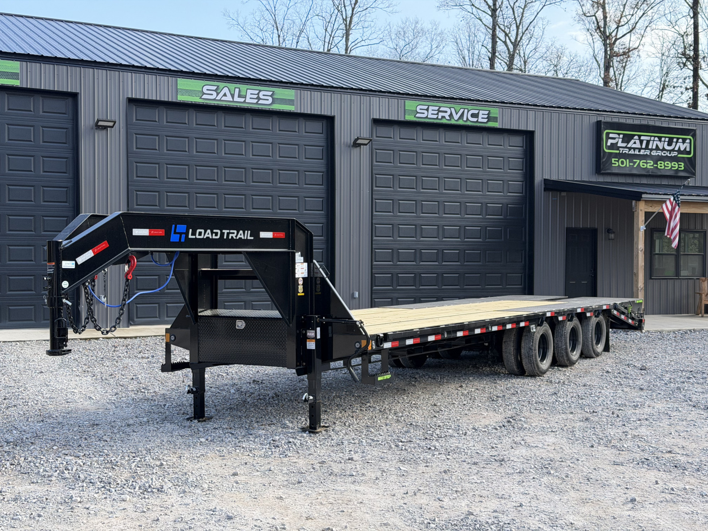 New 2026 Load Trail 102X32 GP TRIPLE 10K AXLES W/ MAX RAMPS 10 PLY TIRES Flatbed Trailer