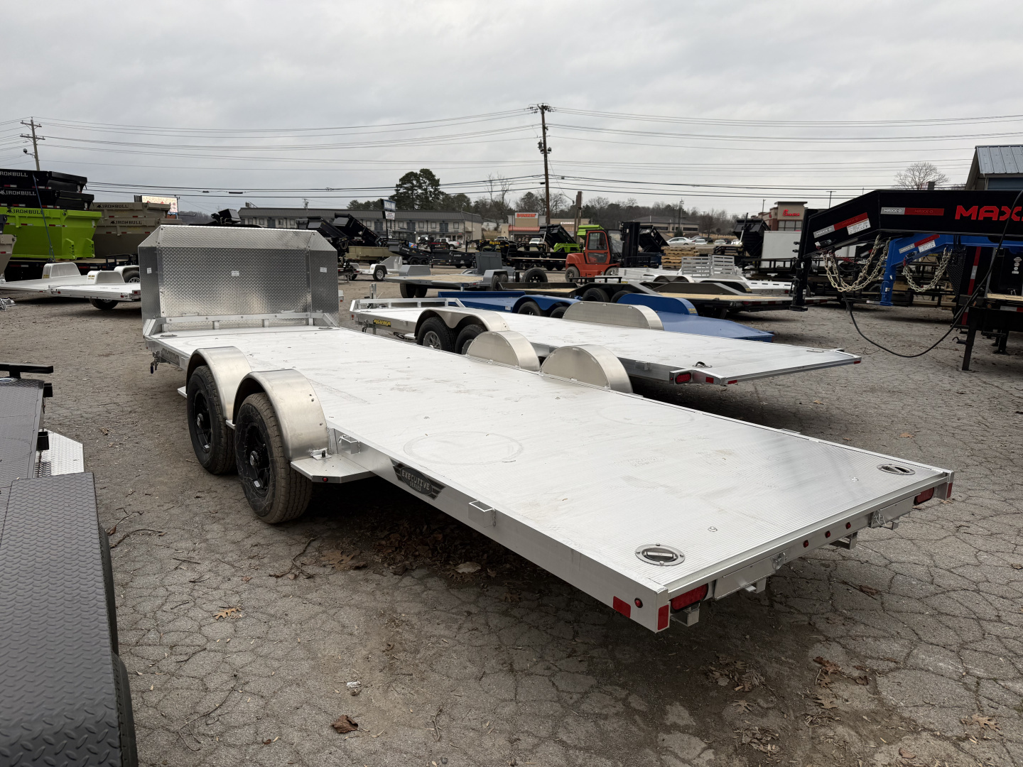 New 2026 Aluma 8220H-LP-TILT-TA-EL-R 15 INCH BLACK WHEELS Car Hauler