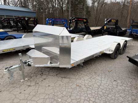 New 2026 Aluma 8220H-LP-TILT-TA-EL-R 15 INCH BLACK WHEELS Car Hauler