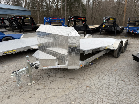 New 2026 Aluma 8220H-LP-TILT-TA-EL-R 15 INCH BLACK WHEELS Car Hauler