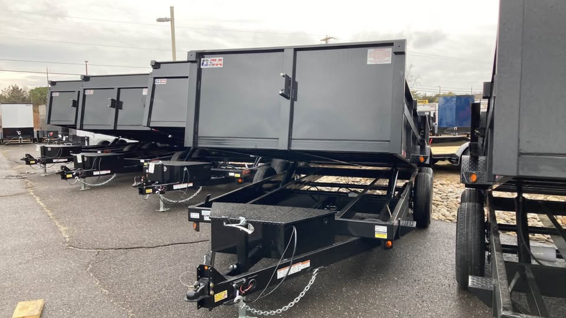 New 2026 Quality Steel and Aluminum 7x16 Dump Trailer