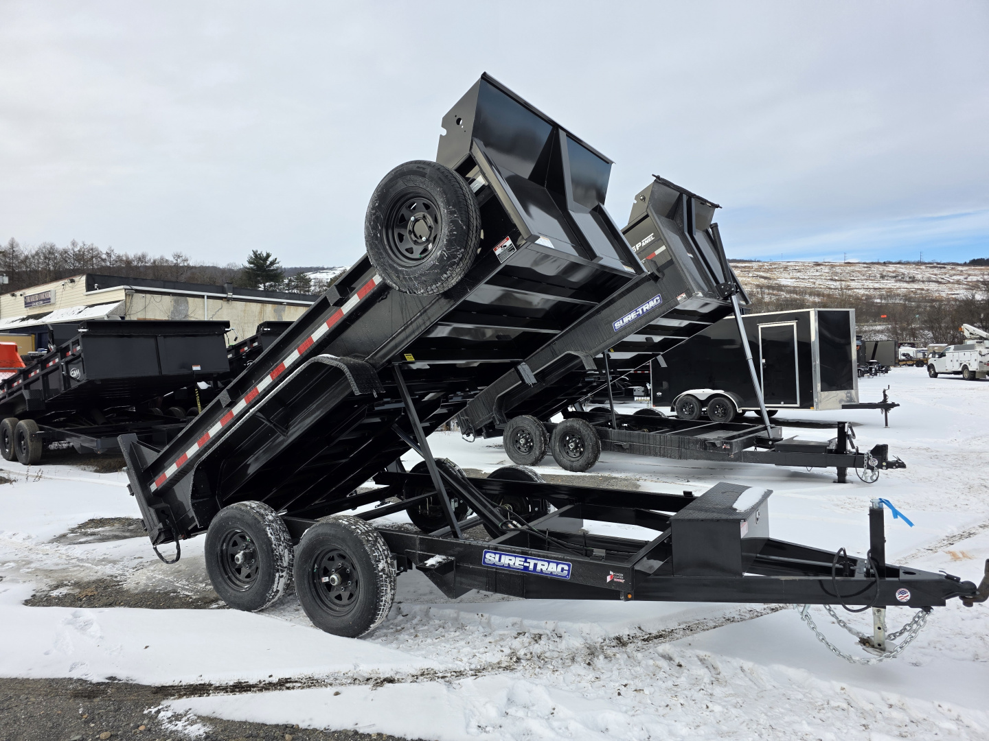 New 2026 Sure-Trac 6X12 - 10K - RAMPS - SPARE Dump Trailer