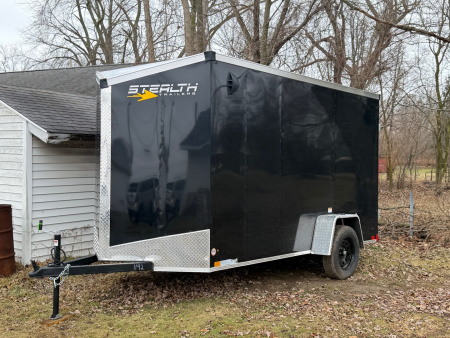 New 2026 6 X 12 Enclosed Stealth Trailers with 6ft 6in interior height with BARN DOORS