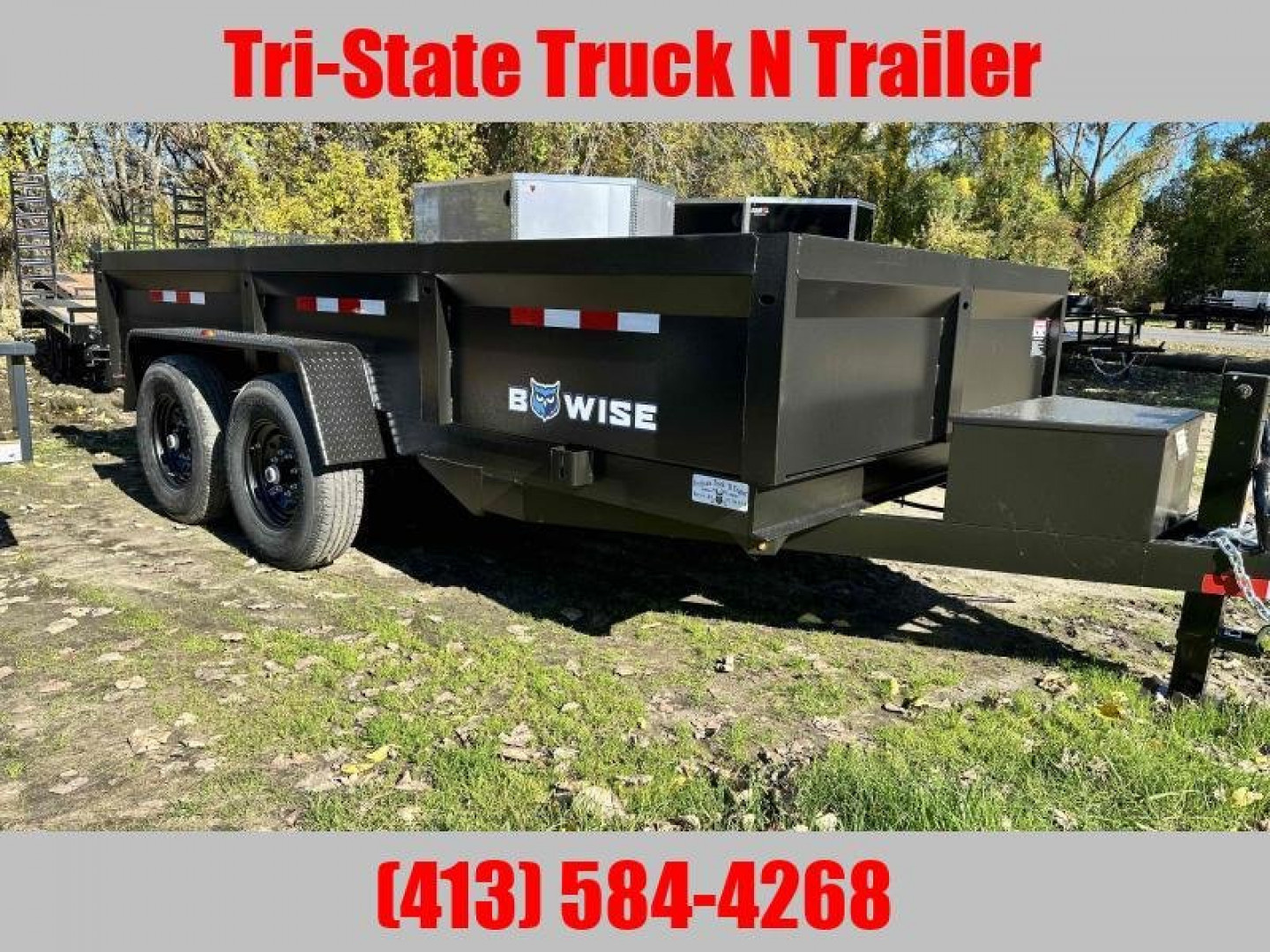 New 2026 Bwise 7x14 14k GVW Dump trailer w/ramp