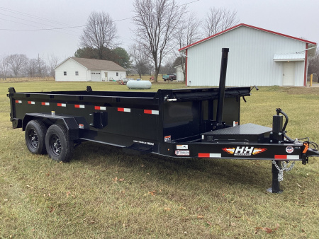 New 2026 H&H 83x16 Telescoping I-Beam Dump Trailer, 14k GVWR