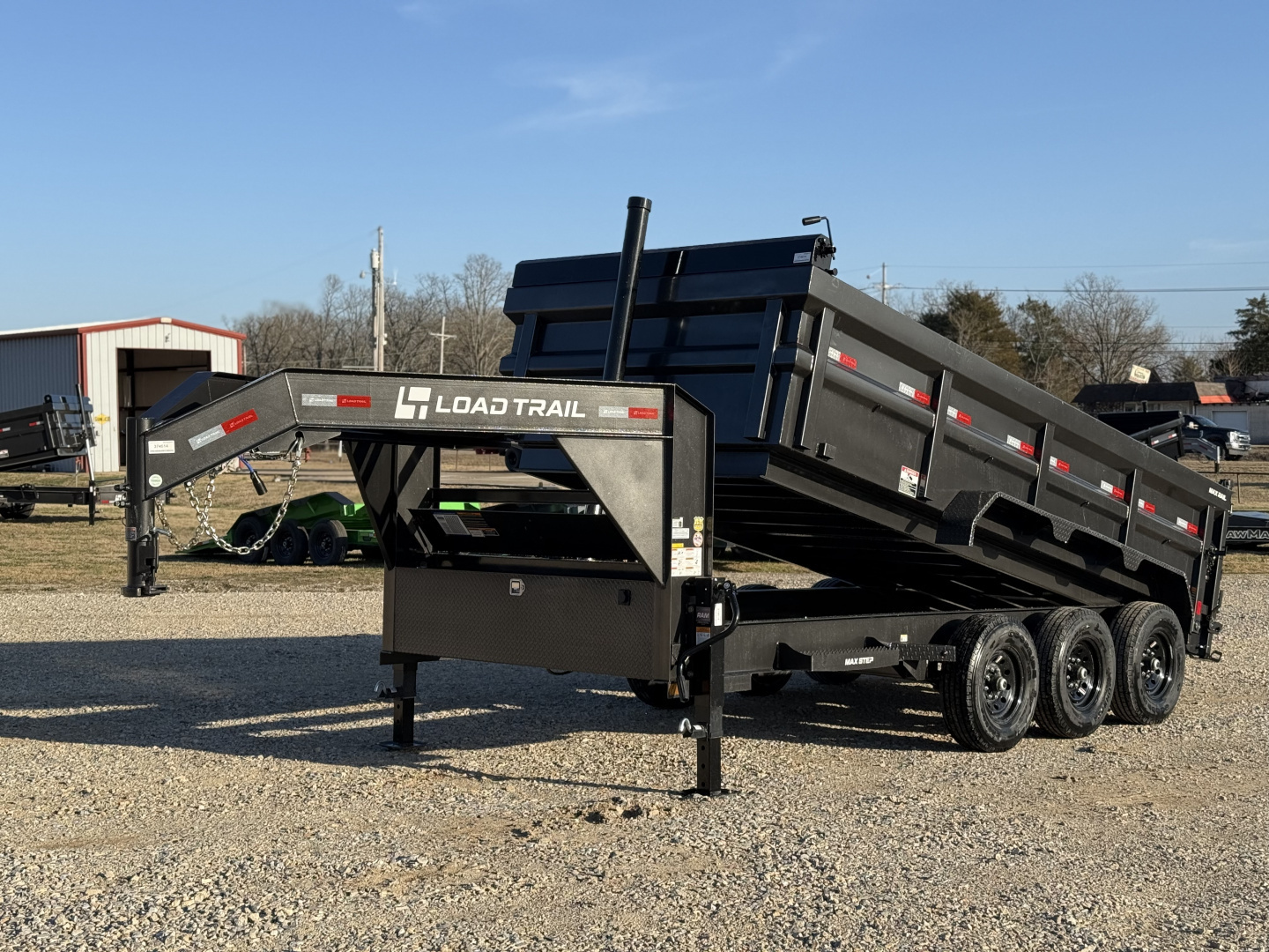 New 2026 Load Trail DG 83X16 GOOSENECK HIGH SIDE TELESCOPIC W/14 PLYS AND 7 GAUGE 21K GVWR Dump Trailer