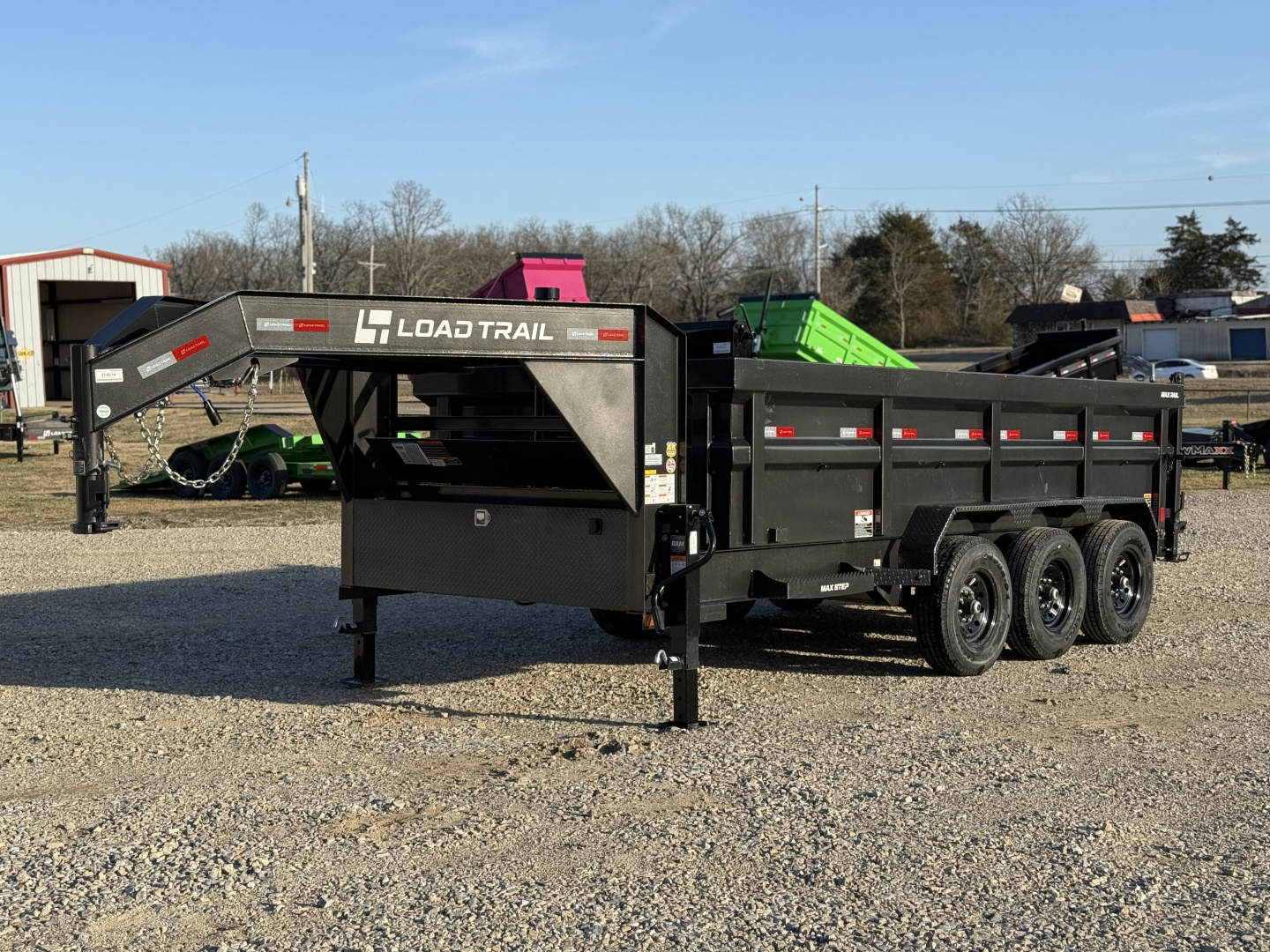 New 2026 Load Trail DG 83X16 GOOSENECK HIGH SIDE TELESCOPIC W/14 PLYS AND 7 GAUGE 21K GVWR Dump Trailer