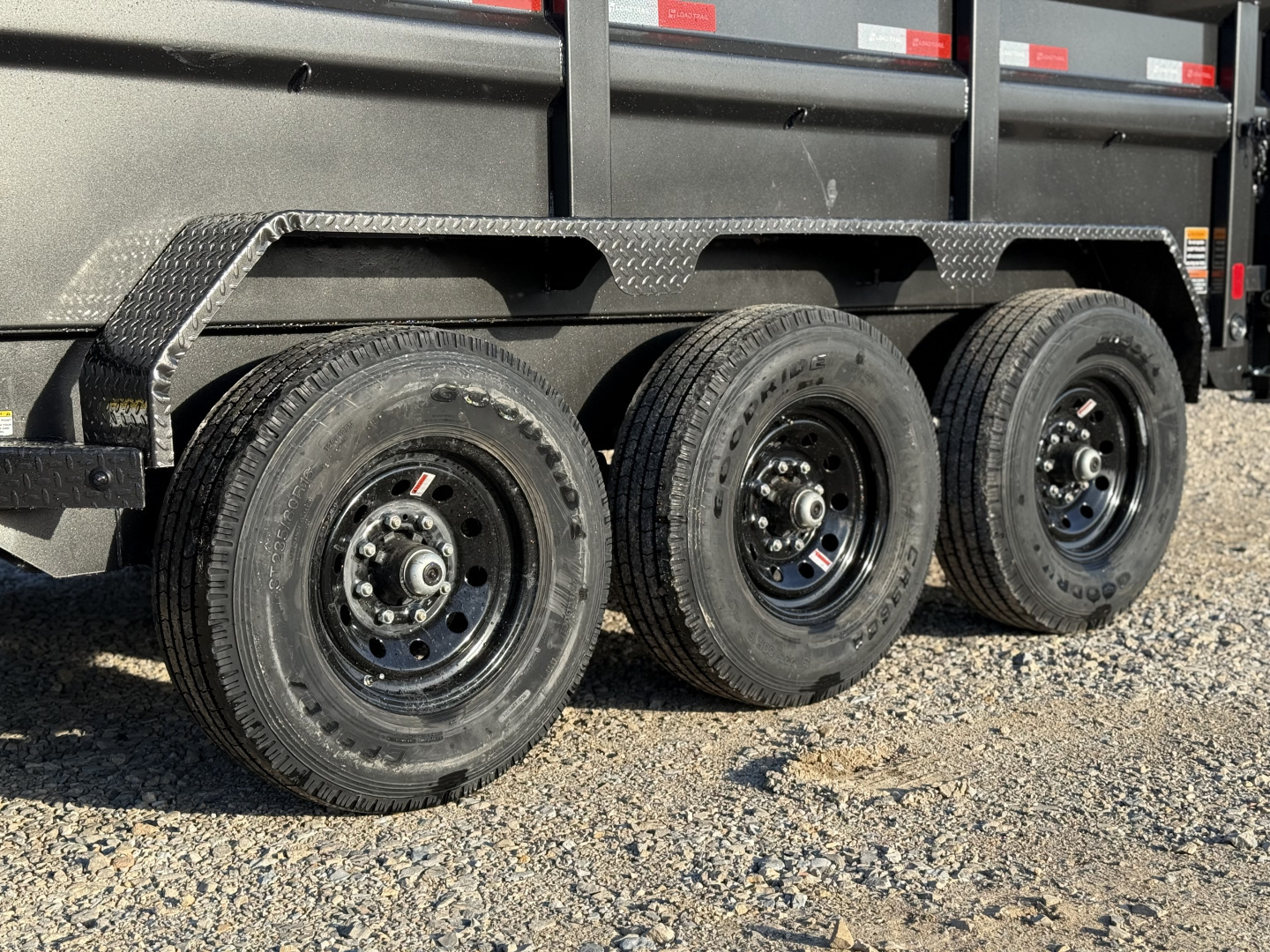 New 2026 Load Trail DG 83X16 GOOSENECK HIGH SIDE TELESCOPIC W/14 PLYS AND 7 GAUGE 21K GVWR Dump Trailer