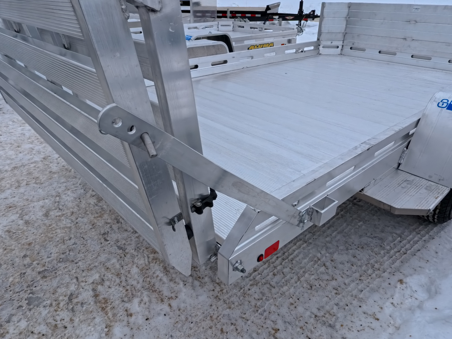 New 2027 Aluma 77 x 12 Heavy Duty Single Axle with Rock Guard Front, Bi-Fold Tailgate and 2990 lb. GVWR