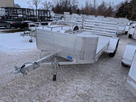 New 2027 Aluma 77 x 12 Heavy Duty Single Axle with Rock Guard Front, Bi-Fold Tailgate and 2990 lb. GVWR