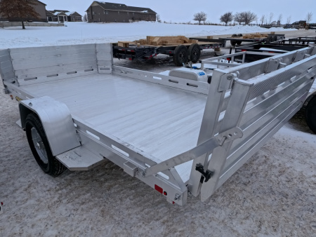 New 2027 Aluma 77 x 12 Heavy Duty Single Axle with Rock Guard Front, Bi-Fold Tailgate and 2990 lb. GVWR