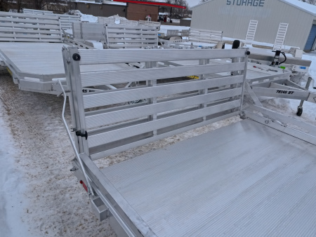 New 2027 Aluma 77 x 12 Heavy Duty Single Axle with Rock Guard Front, Bi-Fold Tailgate and 2990 lb. GVWR