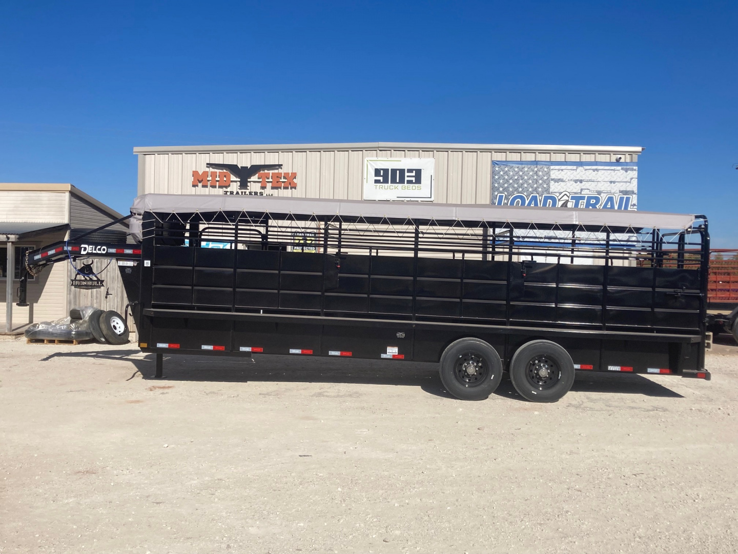 New 2026 Delco Trailers B8 Bar Top 6'x8" Wide X 24' Stock Trailer
