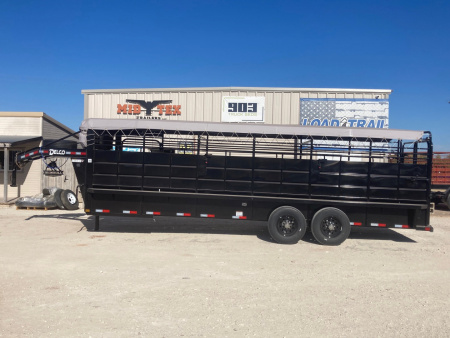 New 2026 Delco Trailers B8 Bar Top 6'x8  Wide X 24' Stock Trailer