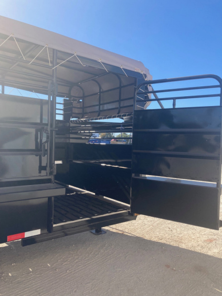 New 2026 Delco Trailers B8 Bar Top 6'x8" Wide X 24' Stock Trailer