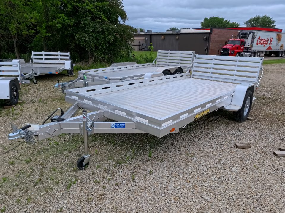New 2027 Aluma 80x14 Heavy Duty, Single Axle with Electric Brakes & Bi-Fold Tailgate, 4,250lb GVWR