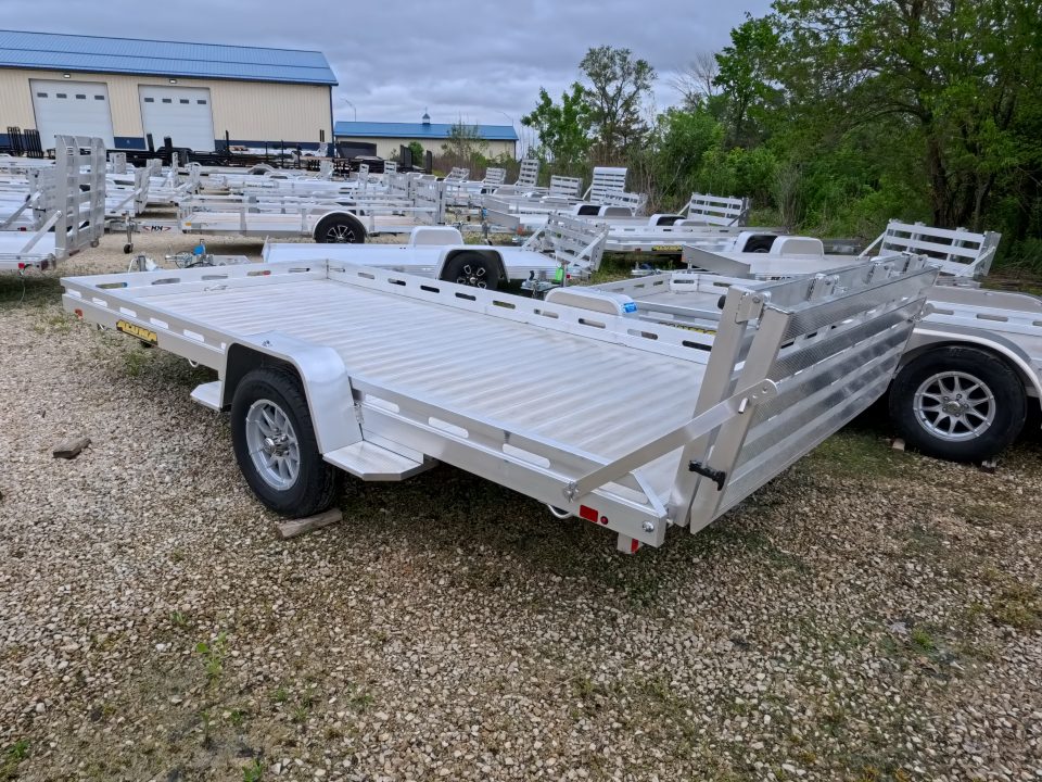 New 2027 Aluma 80x14 Heavy Duty, Single Axle with Electric Brakes & Bi-Fold Tailgate, 4,250lb GVWR