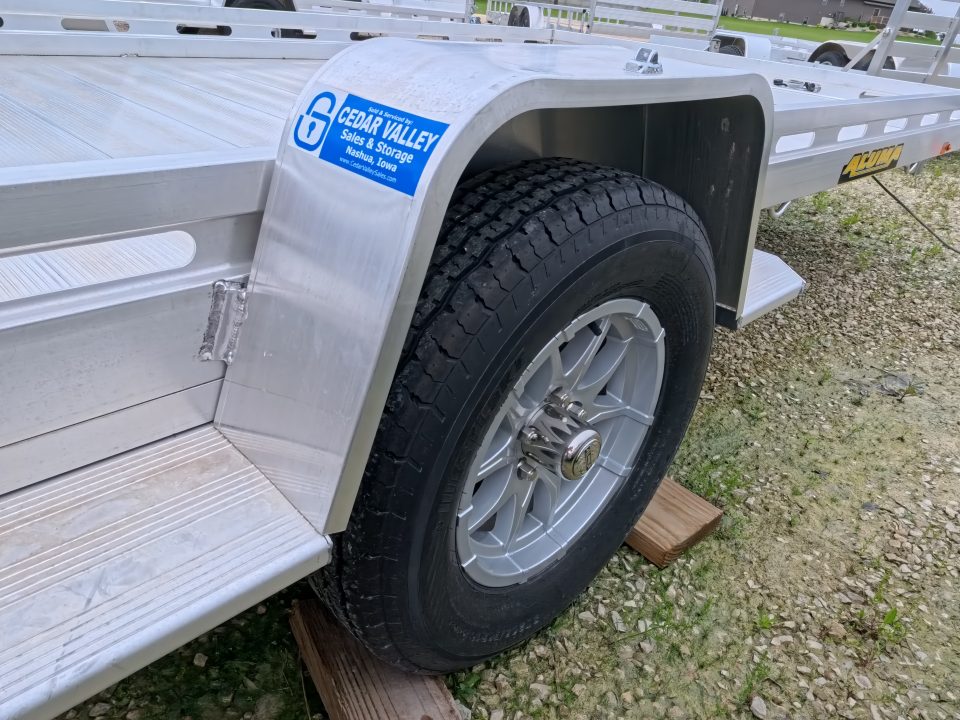 New 2027 Aluma 80x14 Heavy Duty, Single Axle with Electric Brakes & Bi-Fold Tailgate, 4,250lb GVWR