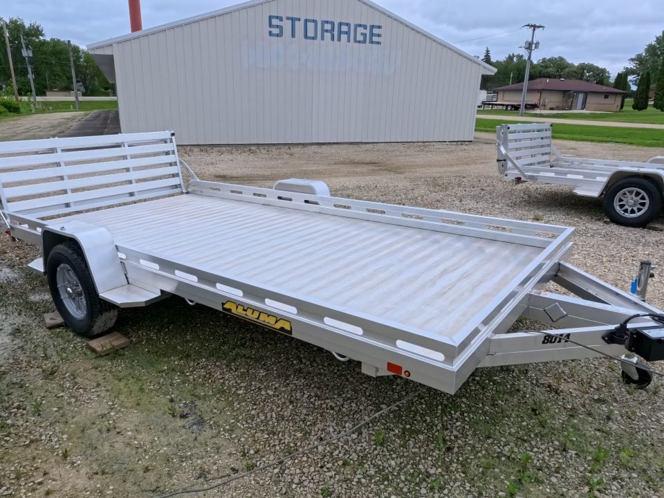 New 2027 Aluma 80x14 Heavy Duty, Single Axle with Electric Brakes & Bi-Fold Tailgate, 4,250lb GVWR
