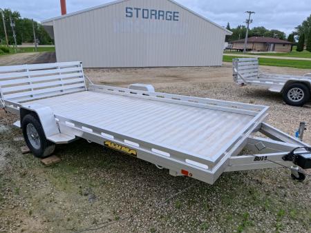 New 2027 Aluma 80x14 Heavy Duty, Single Axle with Electric Brakes & Bi-Fold Tailgate, 4,250lb GVWR