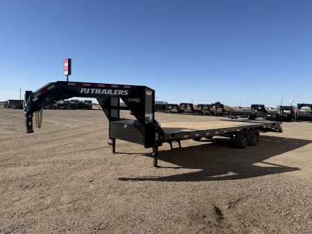 New 2026 PJ 102”x25’ Quest Gooseneck Flatbed w/ Singles – LQ