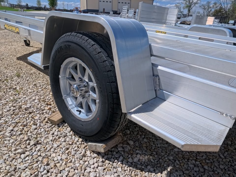 New 2026 Aluma 78 x 14 Slotted Utility Trailer, Bi-Fold Tailgate, 2,990lb GVWR