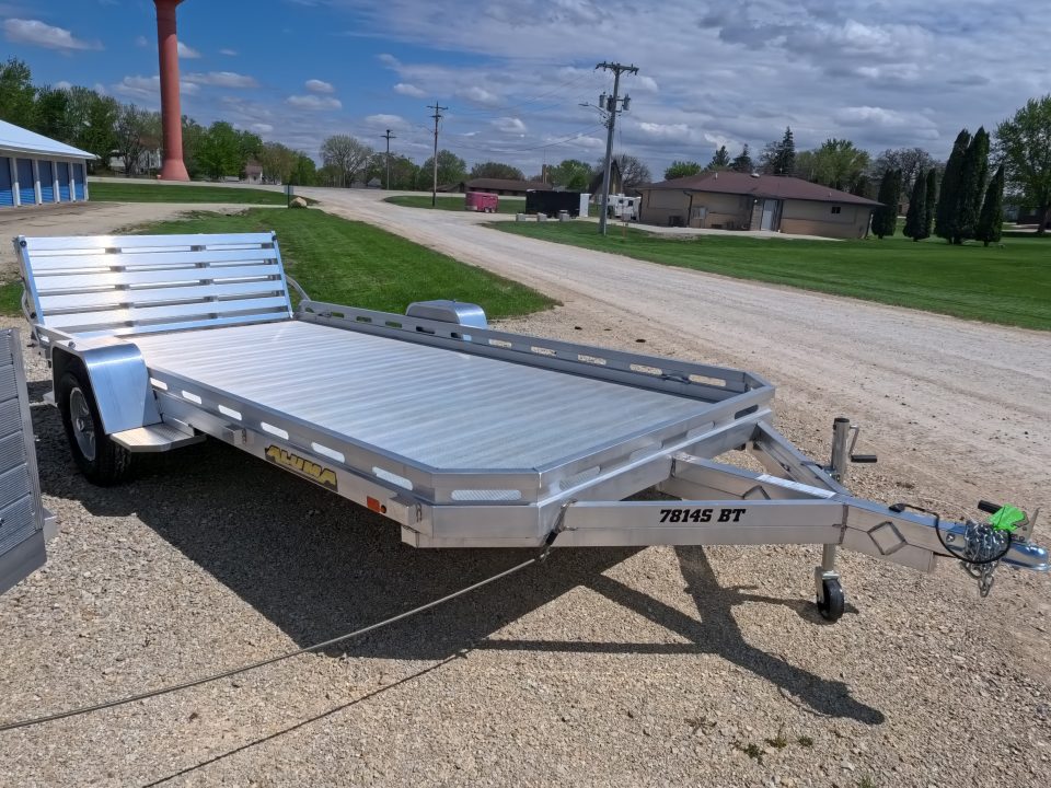 New 2026 Aluma 78 x 14 Slotted Utility Trailer, Bi-Fold Tailgate, 2,990lb GVWR