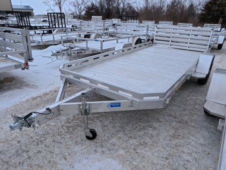 New 2026 Aluma 78 x 14 Slotted Utility Trailer, Bi-Fold Tailgate, 2,990lb GVWR