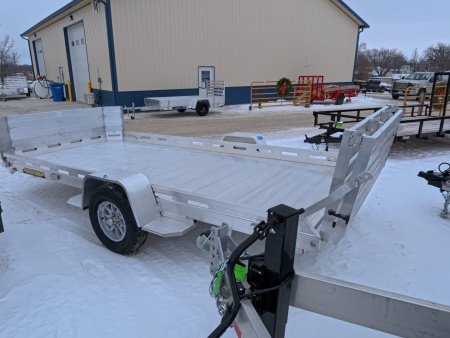 New 2026 Aluma 78 x 14 Single Axle Utility with Bi-fold Tailgate,& Front Rock Guard