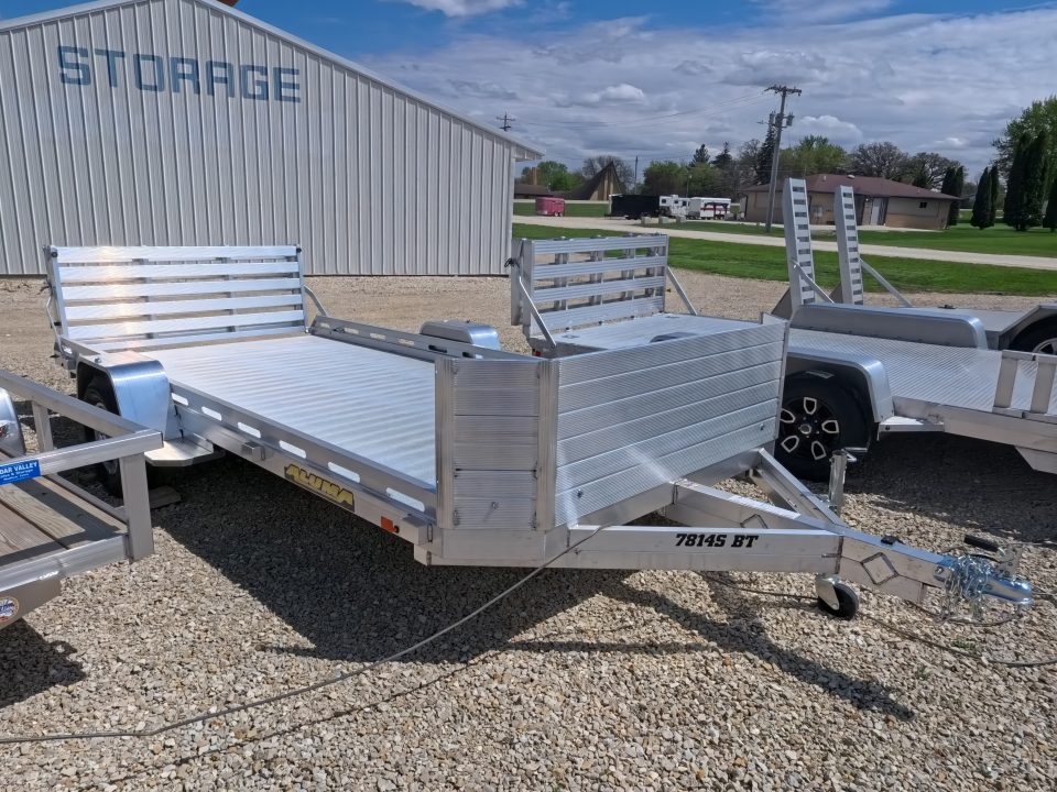 New 2027 Aluma 78 x 14 Single Axle with Front Rock Guard, Bi-Fold Tailgate, and 2,990 lb. GVWR