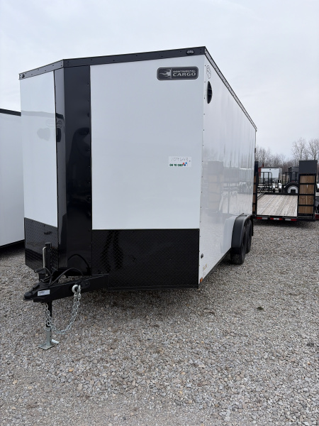 New 2026 Continental Cargo VHW716TA2 Cargo / Enclosed Trailer 7.5X16 TA RAMP DOOR (GVW:7000) WHITE