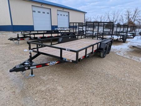 New 2026 H&H Trailers 82 x 16 Rail Side Utility with 7k Tandem, and Ladder Style Ramp Gate