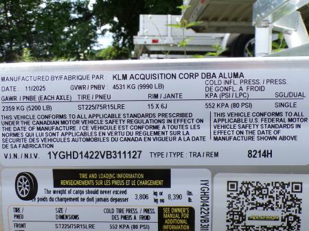 New *2027 Aluma 8214 H Utility Trailer