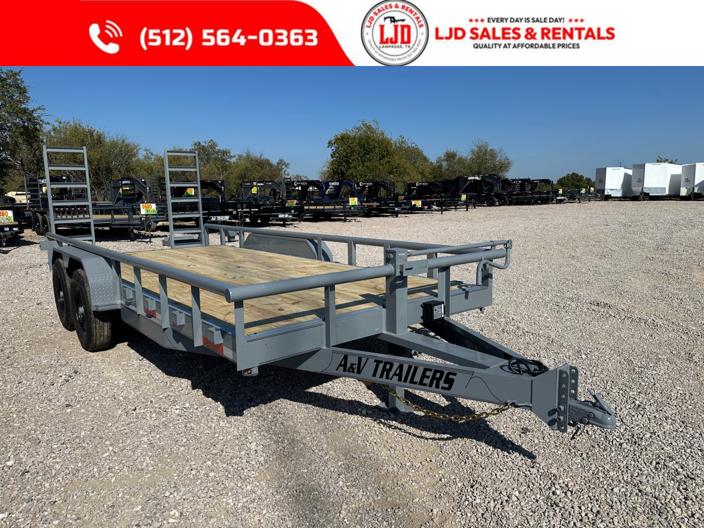 New 2026 A & V - 83" X 18' Pipe Top Equipment Trailer - Heavy Duty