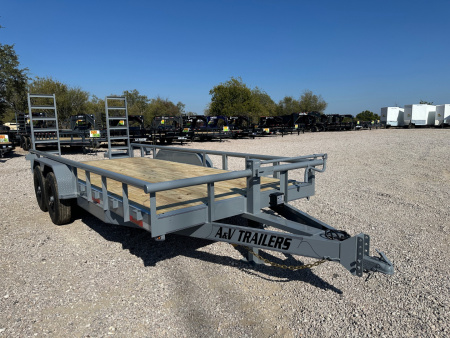 New 2026 A & V - 83  X 18' Pipe Top Equipment Trailer - Heavy Duty