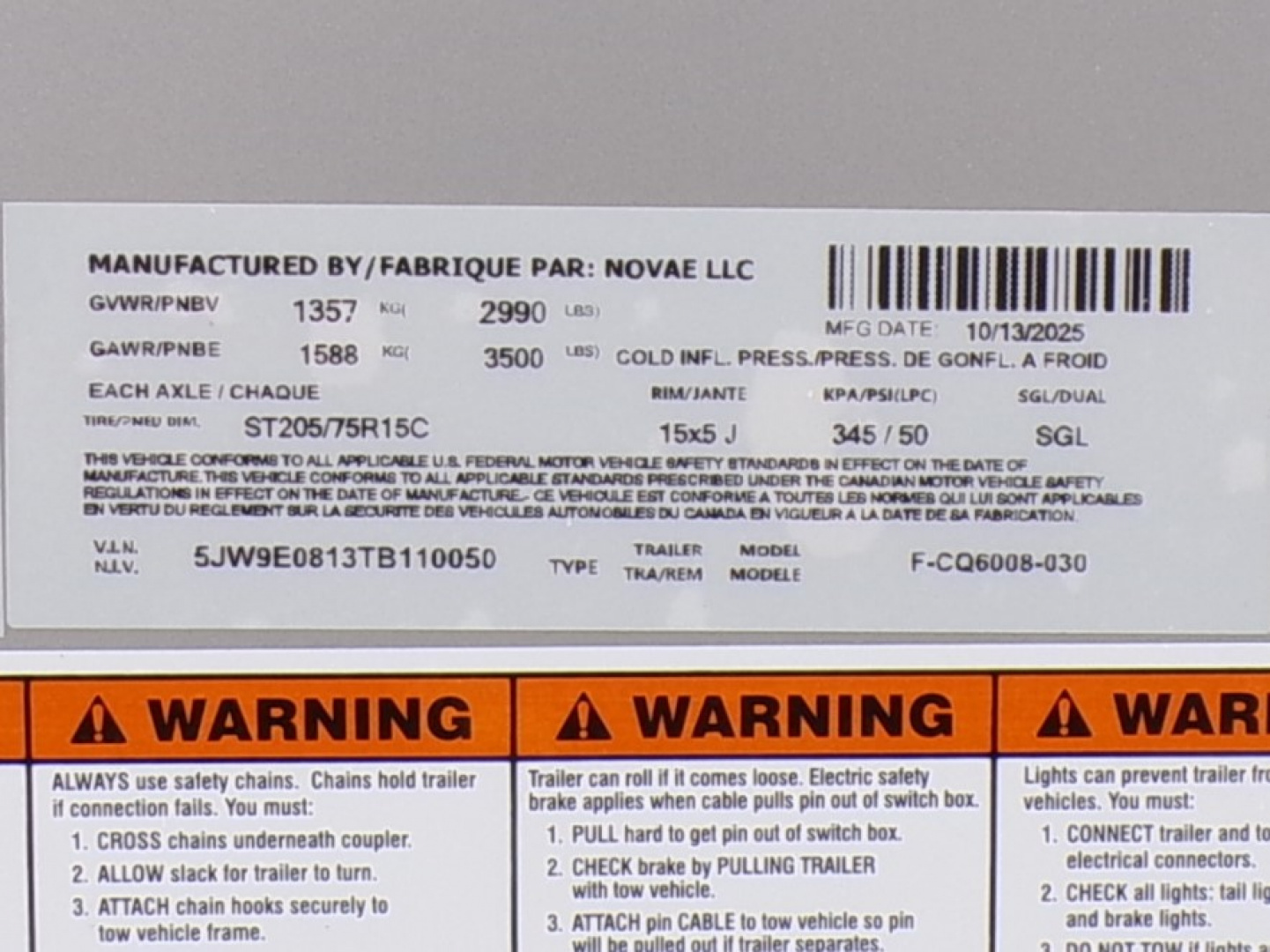 New 2026 Formula Conquest 5x8 Cargo / Enclosed Trailer