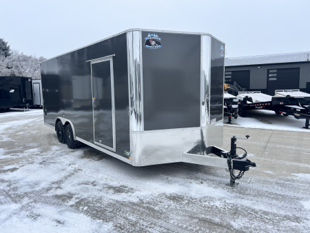 New 2026 Bighorn R&M 8.5x20 +2’ V nose 10K SUPERIOR QUALITY Rear Ramp Enclosed Cargo Trailer Car Hauler Trailer