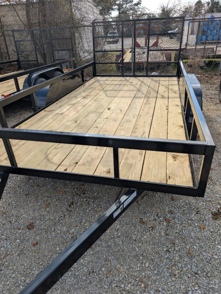 New 2026 Next Gen 7x14 Tandem 3.5k Axle Tube Top Rail Utility Trailer