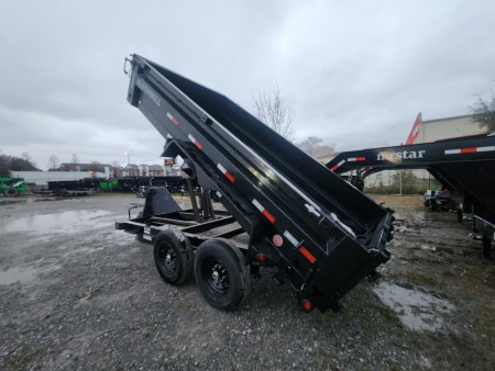 New 2025 Iron Bull 7X14 Dump Trailer 14999 GVWR Slide in Ramps Spreader Gate