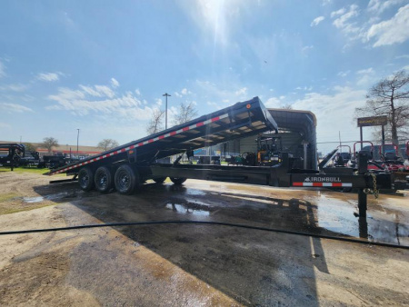 New 2025 Iron Bull 26'x102  DeckOver Power Tilt Trailer With Triple 7k Axles 21k Gvwr