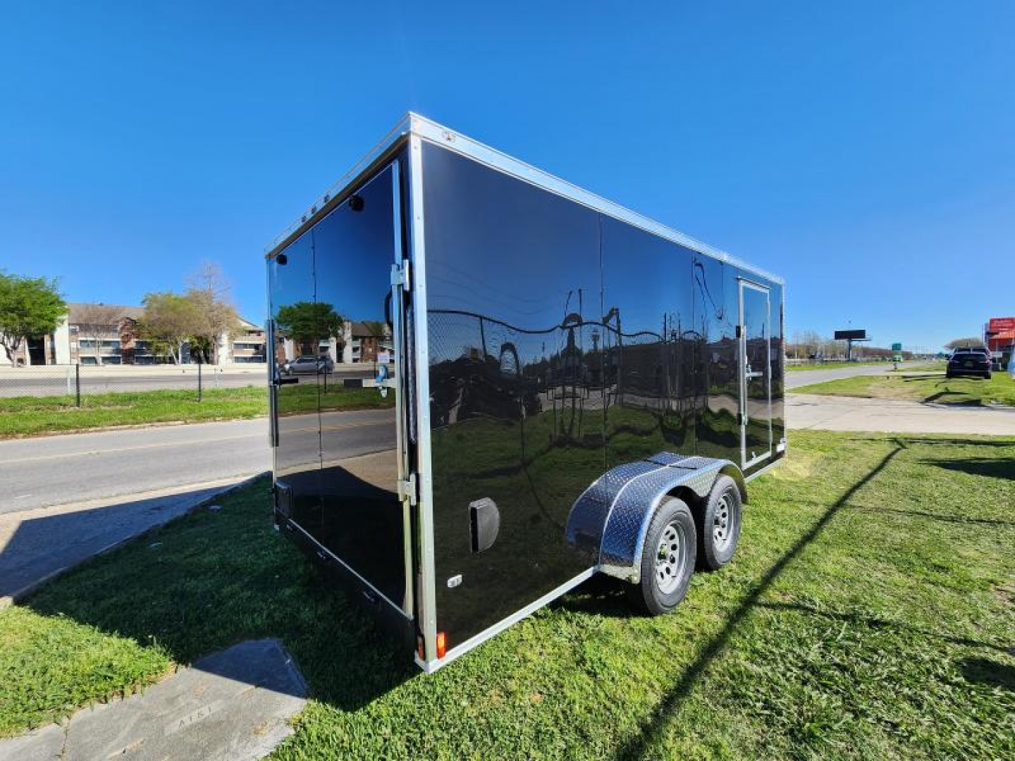 New 2025 Anvil Trailers Cargo / Enclosed Trailer 7x16 V Nose Polycore. 080 with 6'3" Interior height & BarLock on Side Door InteriorPlywood  7k Gvwr Double Axle