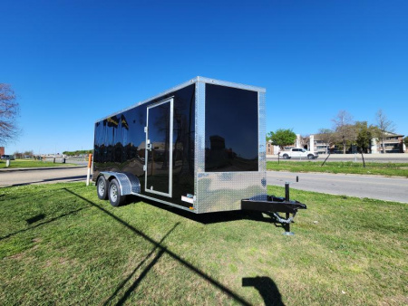 New 2025 Anvil Trailers Cargo / Enclosed Trailer 7x16 V Nose Polycore. 080 with 6'3  Interior height & BarLock on Side Door InteriorPlywood  7k Gvwr Double Axle