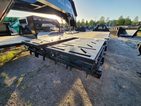 New 2025 Iron Bull 30' (25+5) Gooseneck Flat Bed With 23900# Gvwr 10k Axles Dual Wheel Iron BullFLG0230102 Flatbed Trailer