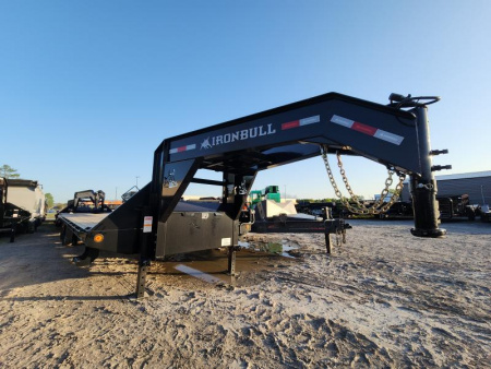 New 2025 Iron Bull 30' (25+5) Gooseneck Flat Bed With 23900# Gvwr 10k Axles Dual Wheel Iron BullFLG0230102 Flatbed Trailer