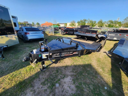 New 2025 Horizon Trailers 22'x102" Drive Over Fenders Tilt Gravity With 21k Gvwr With 10k Axles Super Single Wheel Stationary Deck Tool Box in Deck Pipe Top Front Shield HETBP-22' 10K Equipment Trailer