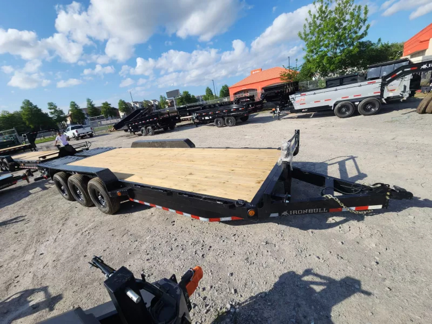 New 2026 Iron Bull 83x24' Equipment Trailer Triple 7k Axles 21k Gvwr