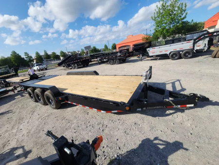 New 2026 Iron Bull 83x24' Equipment Trailer Triple 7k Axles 21k Gvwr
