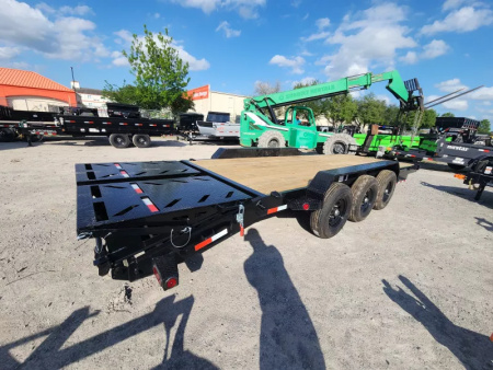 New 2026 Iron Bull 83x24' Equipment Trailer Triple 7k Axles 21k Gvwr
